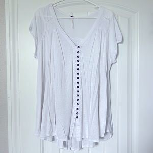 Free People oversized highland Vneck Tunic Tee